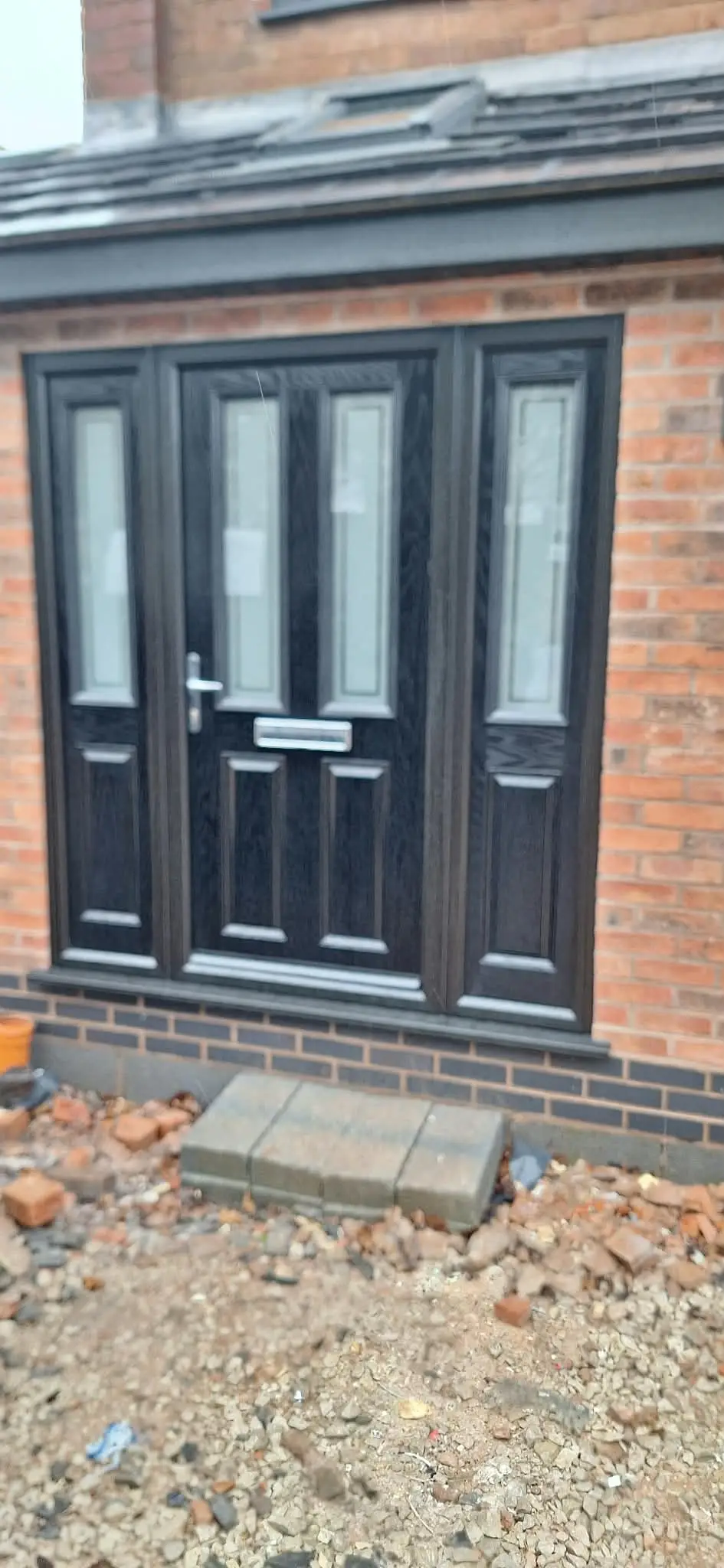 Completed composite door installation