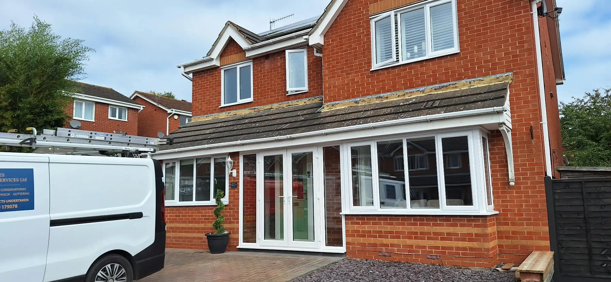 Completed French door installation