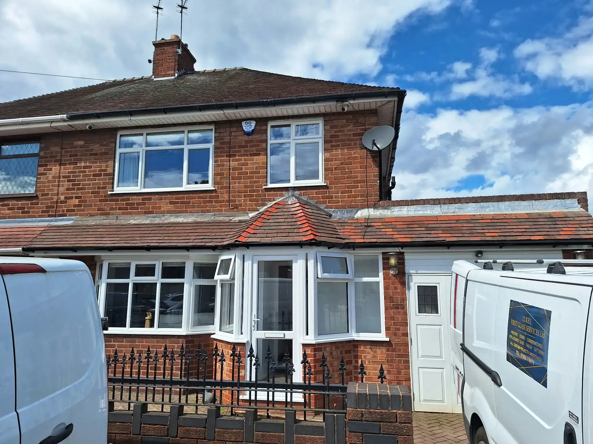 Completed project of a porch roof