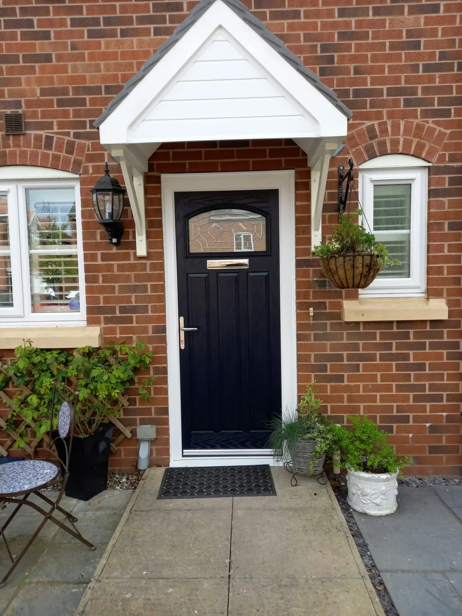 Completed composite door installation.