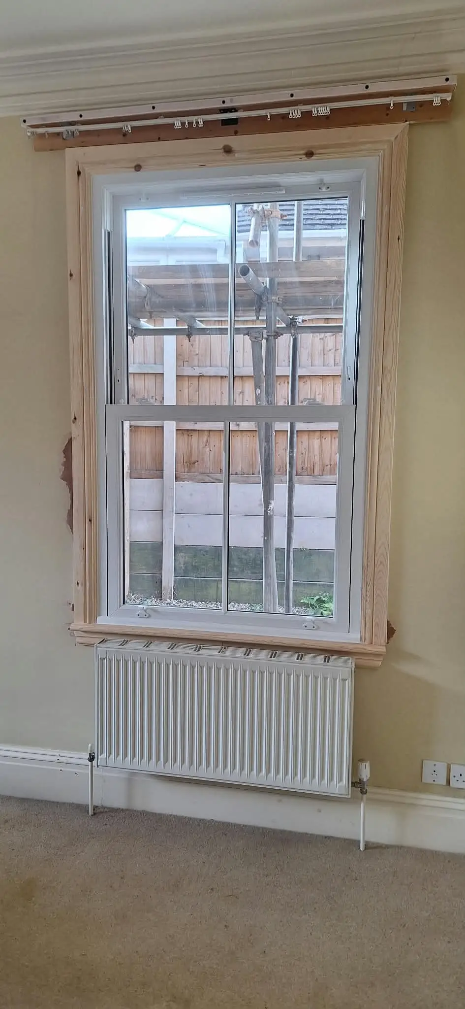 Completed sliding sash window